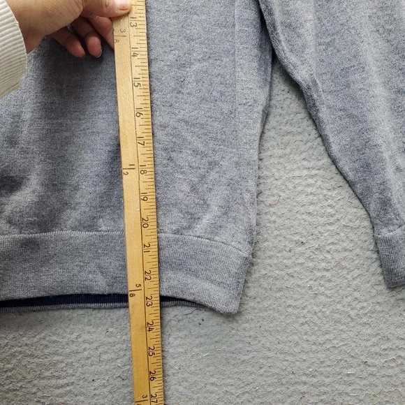 Vineyard Vines Sweater Womens M Gray Performance Knit Side Shoulder Quarter Zip - Picture 3 of 9